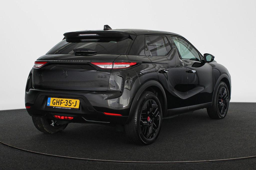 DS 3 E-Tense Performance Line+ 54 kWh Dodehoek Camera Navi, Auto's, DS, Gebruikt, Zwart, Alcantara, Zwart