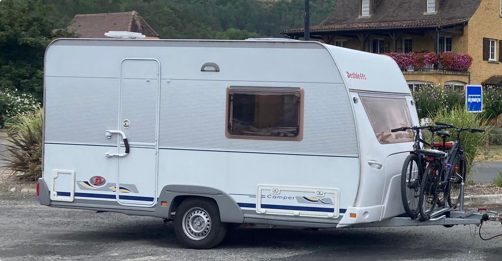 Dethleffs Camper 395 HK, kingsize bed, voortent en luifel, Caravans en Kamperen, Caravans, Rondzit, Tot en met 2, Particulier