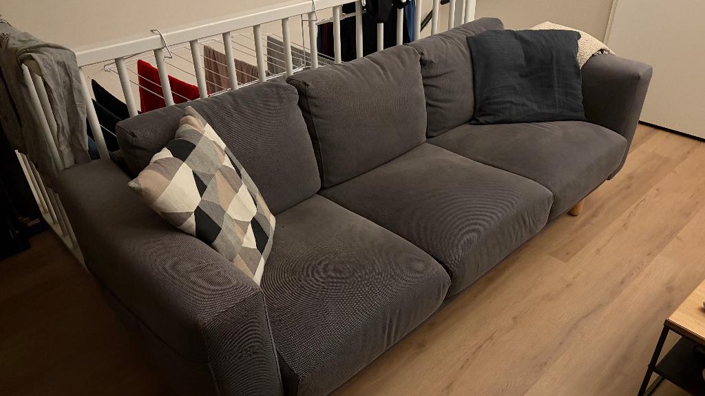 IKEA Norsborg 3-zitsbank grijs, Ophalen, Gebruikt, Driepersoons, 75 tot 100 cm