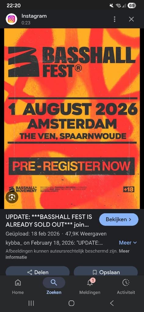 Basshall FEST TICKET 1X, Tickets en Kaartjes, Eén persoon