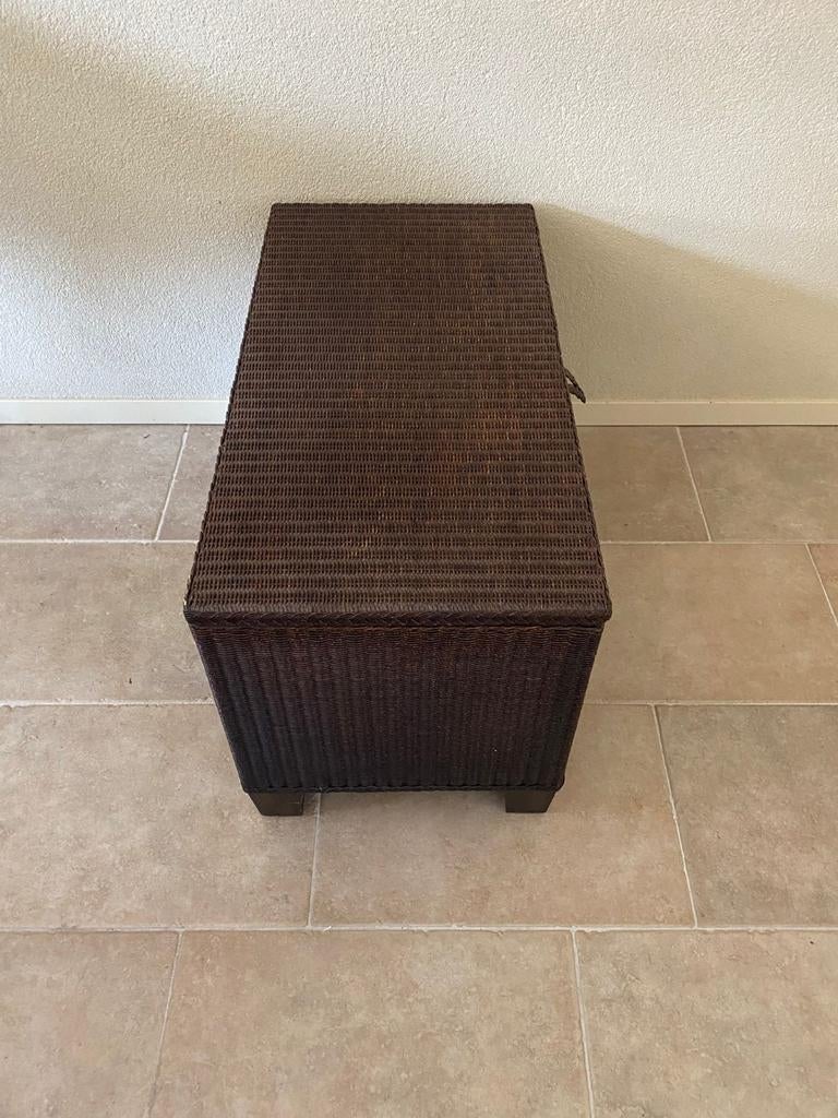 Loom Furniture Opbergkist | Bruin Gevlochten | Dekenkist |, Huis en Inrichting, Woonaccessoires | Kisten, Ophalen, Overige materialen