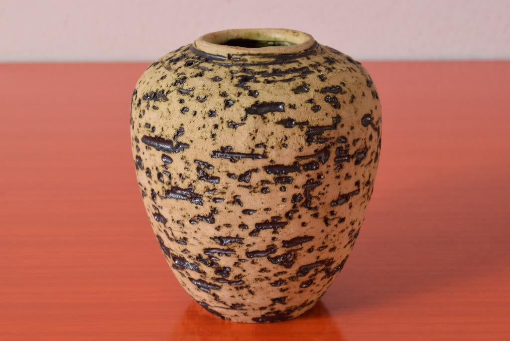 Retro vintage berkenbast vaasje, Ophalen of Verzenden