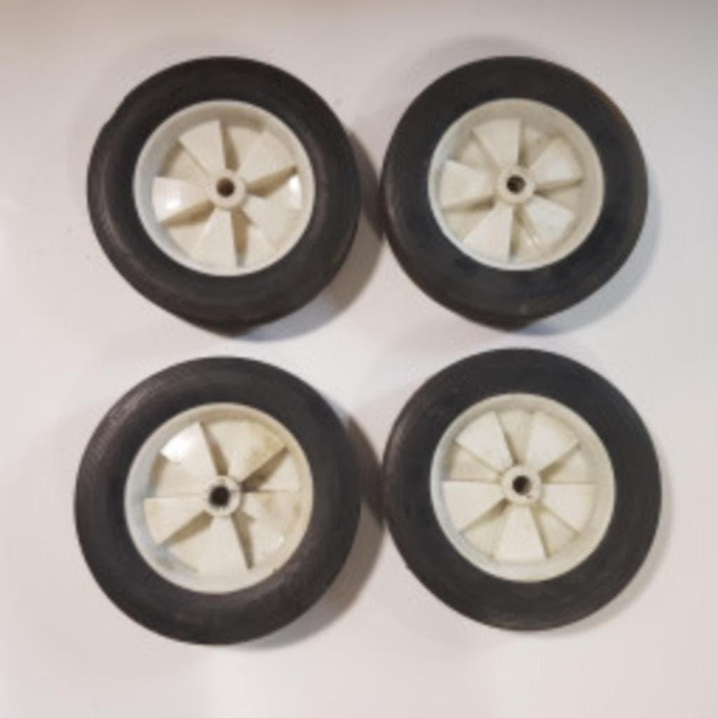 Massief kunststof wielen met rubber band, Ophalen, Gebruikt
