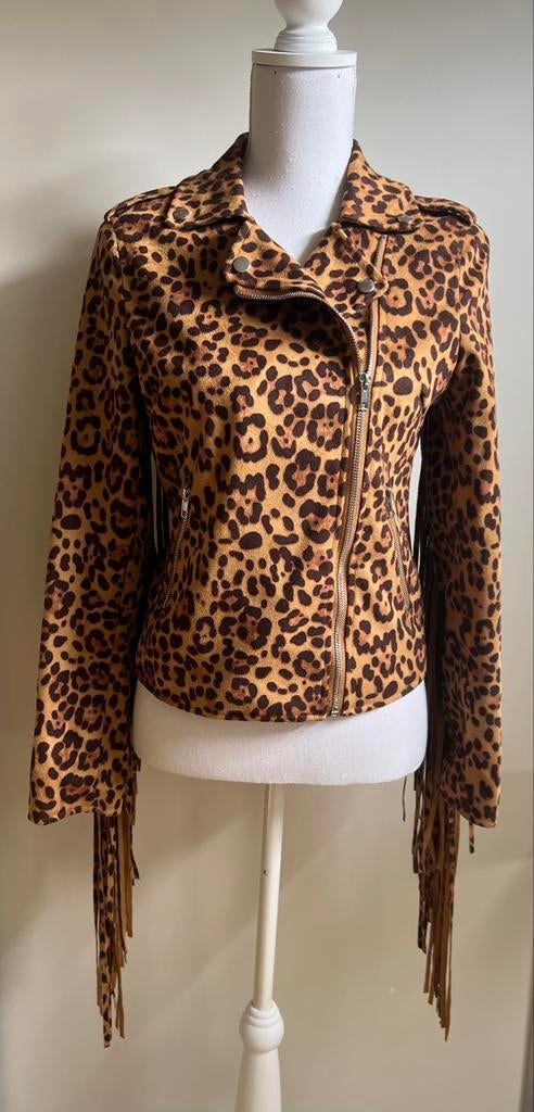 Jutka & Riska jasje met panterprint en franjes - Maat M, Kleding | Dames, Ophalen of Verzenden, Zo goed als nieuw, Maat 38/40 (M)