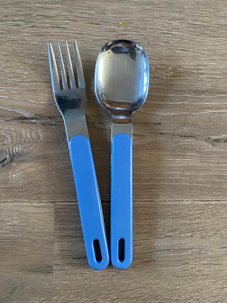 Mepal bestek camping blauw, Ophalen of Verzenden, Gebruikt