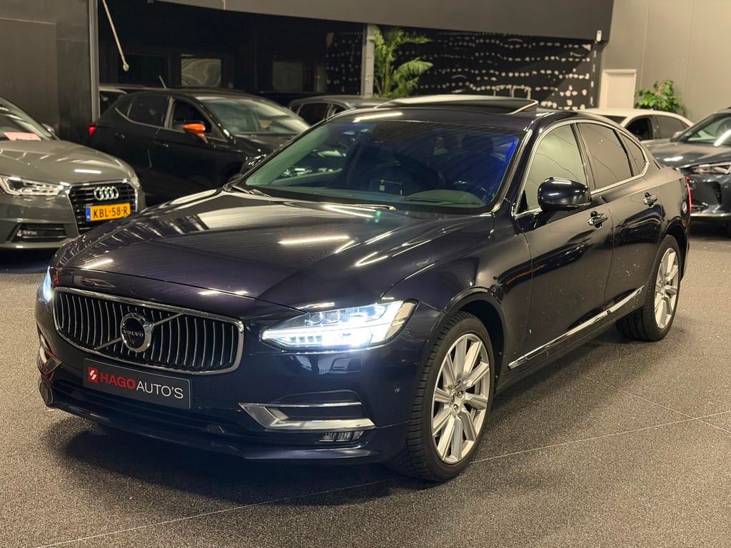 Volvo S90 2.0 D4 Inscription LED/NAVI/SCHUIFDAK/HUD/LEDER/CR, Auto's, Volvo, 1969 cc, Blauw, 23 km/l, Diesel