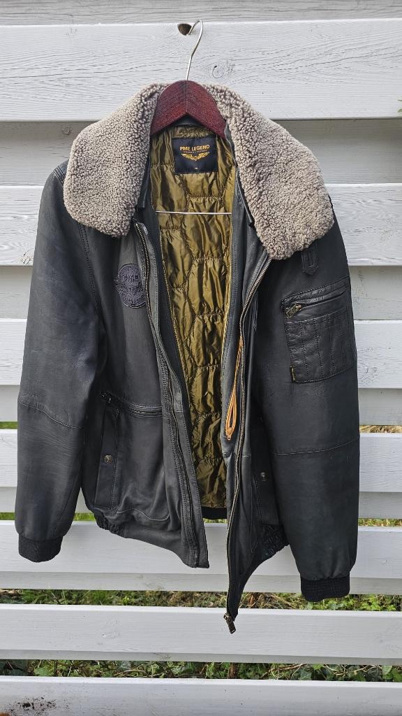 Leren PME Legend pilotenjack, Overige maten, Ophalen of Verzenden, Zo goed als nieuw, Grijs