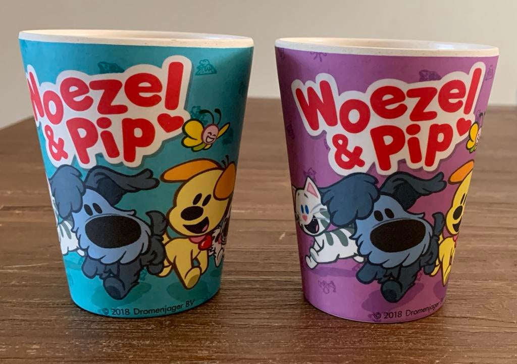 Bekers Woezel en Pip (nieuw), Overige materialen, Overige typen, Nieuw, Ophalen of Verzenden