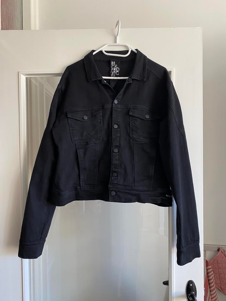 Jeans jack denim jas, Black by K&M of Blck project. Unisex, Ophalen of Verzenden, Zo goed als nieuw, Maat 52/54 (L), Zwart