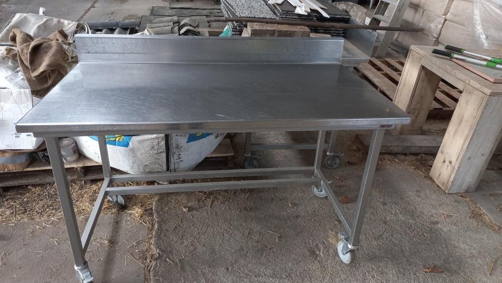 RVS werktafel op wielen kaasmakerij, Ophalen of Verzenden