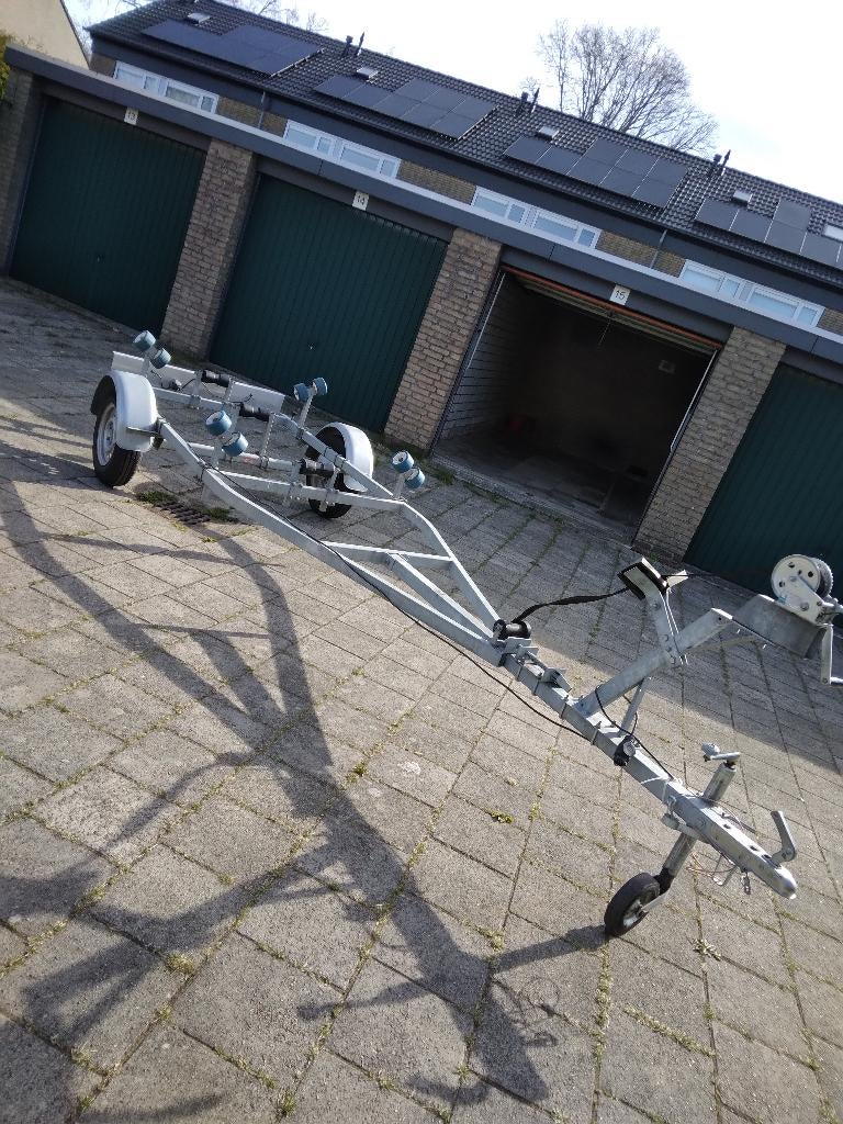 boottrailer  750 kg as   gegalvaniseerd  kanteltrailer, Watersport en Boten, Boottrailers, Ophalen, Minder dan 1500 kg, Gebruikt