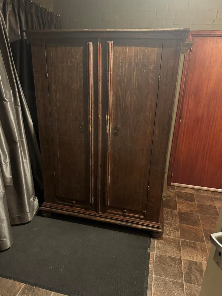 Oude antieke kast, brocante kast, kledingkast,, Huis en Inrichting, Ophalen, 100 tot 150 cm, Zo goed als nieuw, 150 tot 200 cm