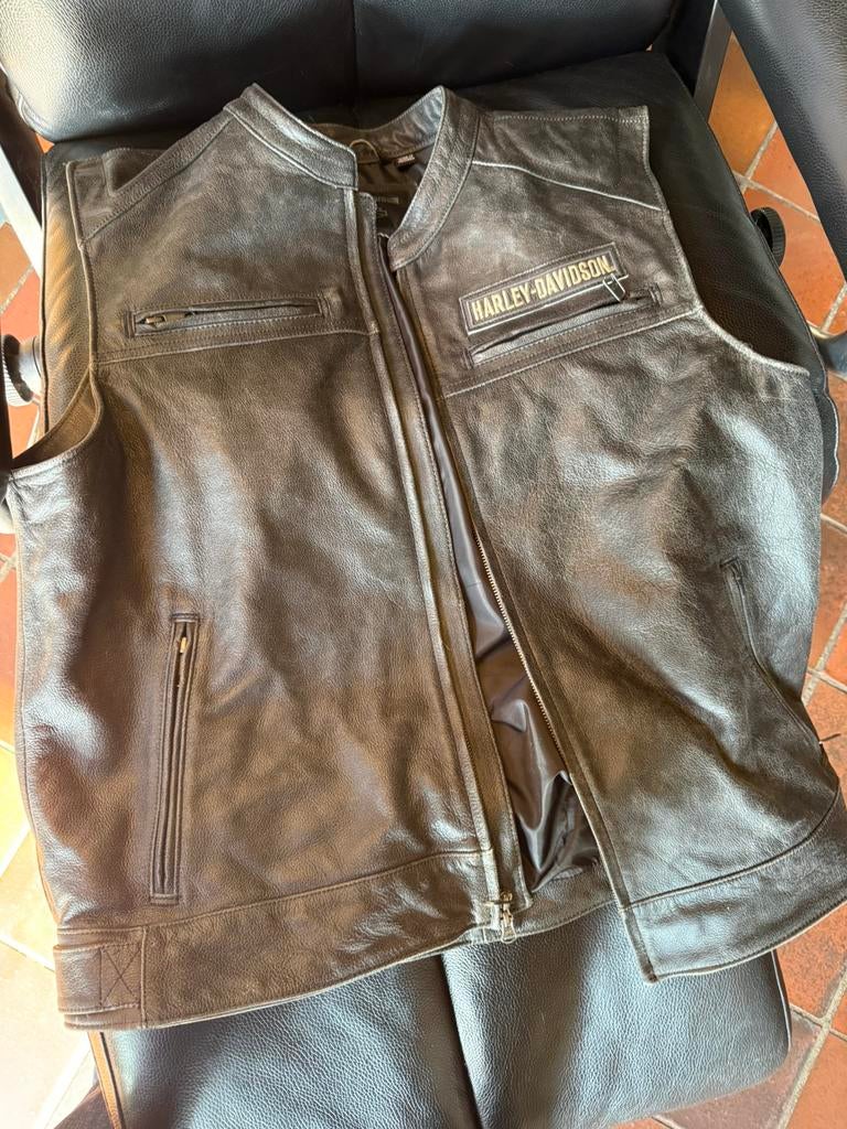 Origineel Harley Davidson lederen vest / bodywarmer, Ophalen of Verzenden, Nieuw zonder kaartje, Heren, Jas | leer