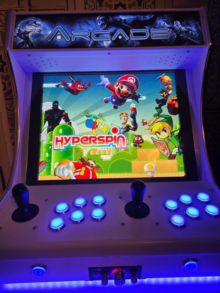 Bartop Arcade 2-player met LED & retro console support, Ophalen