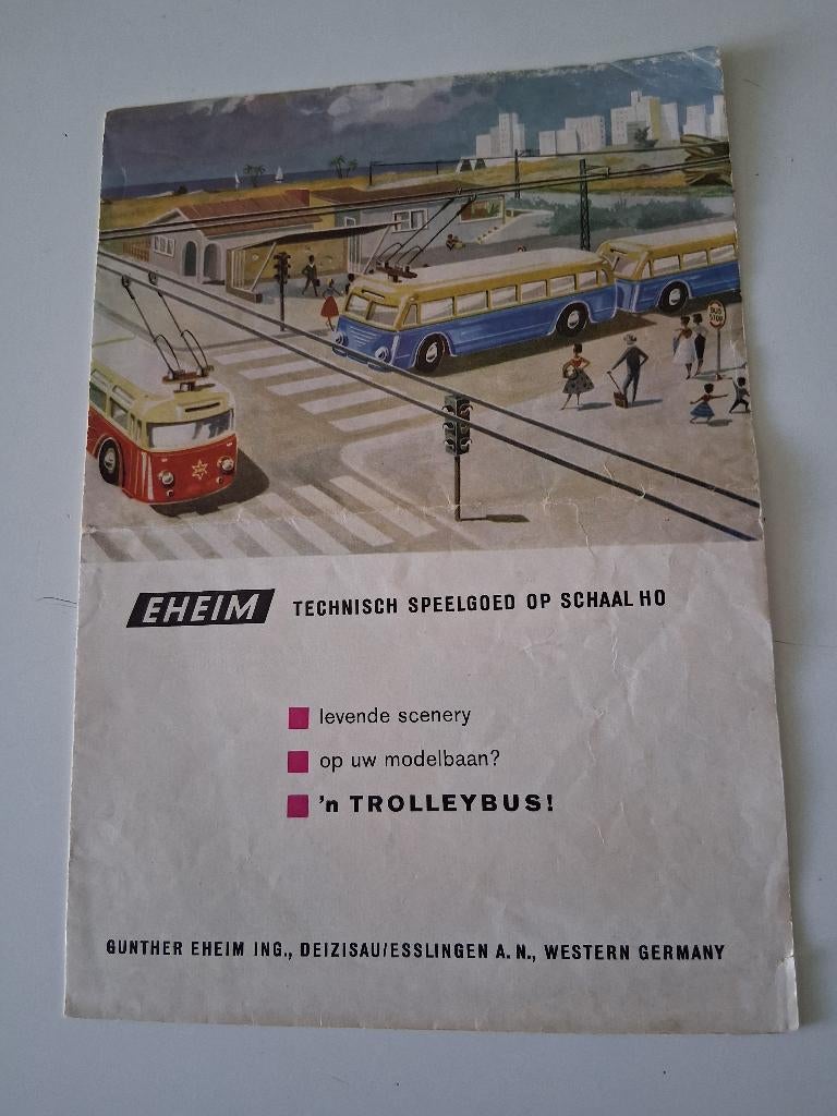 Eheim Folder - Trolleybus - Jaren 60, Overige merken, Gebruikt, Gelijkstroom of Wisselstroom, Boek, Tijdschrift of Catalogus