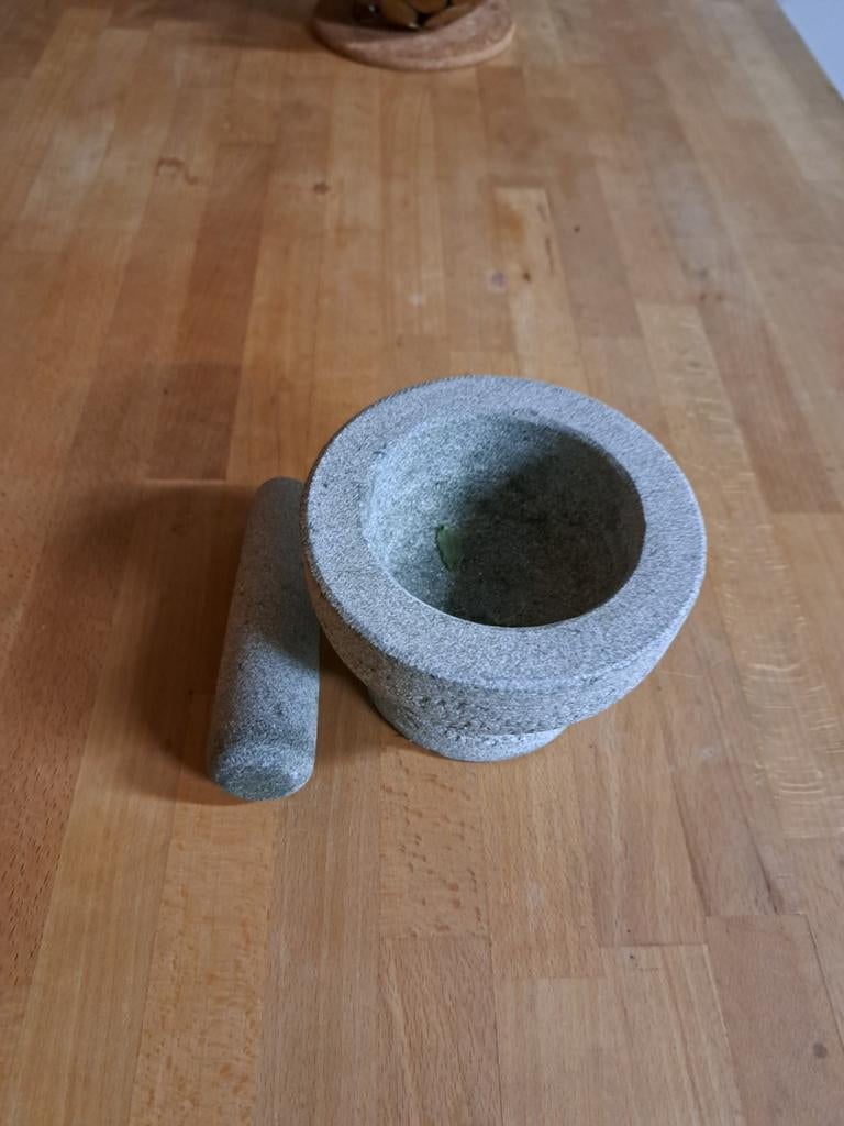 Granieten vijzel met stamper, Ophalen of Verzenden