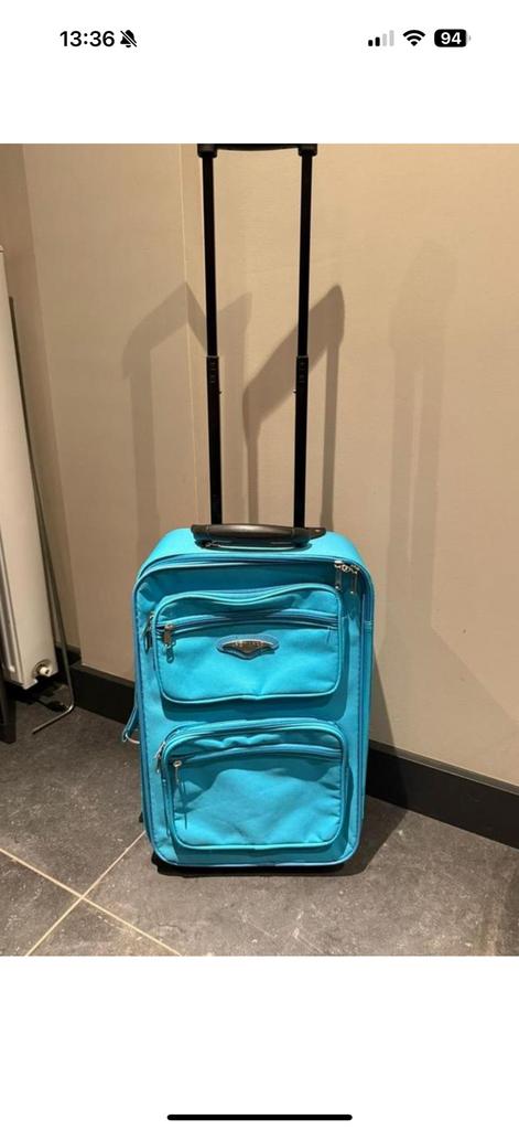 blauw trolley koffertje, Ophalen, 30 cm of meer, Blauw, Minder dan 35 cm