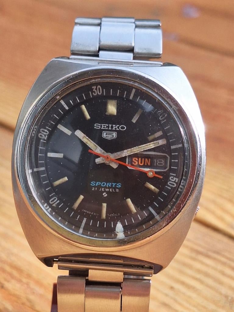 Vintage Seiko 5 Sports 6319-6000, Ophalen of Verzenden, Zo goed als nieuw, Seiko