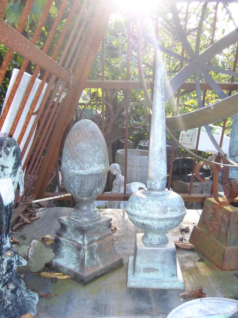 Brons ornament pinakel pine appel voor hek dak open haard, Ophalen, Nieuw, Hout