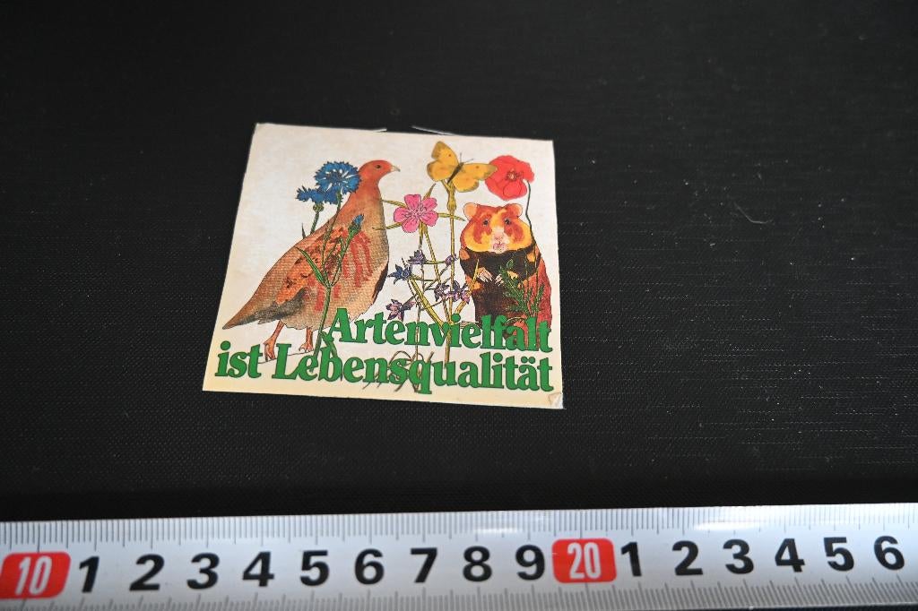 sticker Artenvielfalt ist Lebensqualität, Ophalen, Zo goed als nieuw