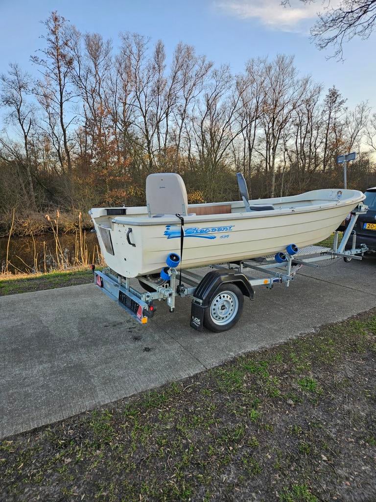 Crescent 434 visboot - polyester boot, Ophalen, Gebruikt, Tot 10 pk, 3 tot 6 meter