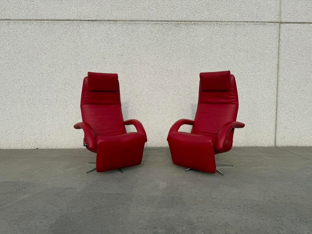 Jori Yoga Mono-Move Relaxfauteuil (2 stuks), Huis en Inrichting, Fauteuils, Ophalen, Leer, 75 tot 100 cm, Zo goed als nieuw