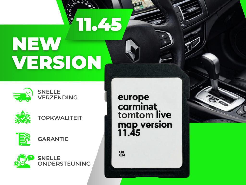 Renault TomTom Carminat  LIVE SD Kaart -11.45 ✅ Europa, Verzenden, Nieuw, Heel Europa, Landkaarten