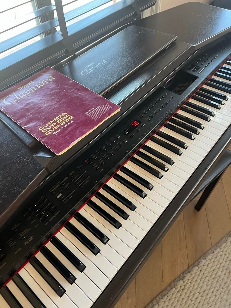 Yamaha Clavinova CVP-87A Digitaal Piano - Met defect, Muziek en Instrumenten, Piano's, Ophalen, Gebruikt, Zwart, Digitaal