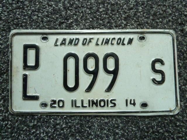 Kentekenplaat Licenseplate Illinois 2014 USA, Verzenden, Gebruikt, Auto's