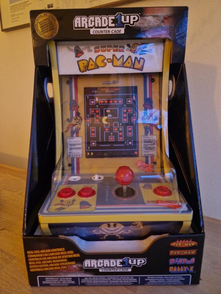 Arcade1UP Super Pac-Man Countercade - Nieuw in Doos!, Spelcomputers en Games, Spelcomputers | Overige, Ophalen of Verzenden, Nieuw