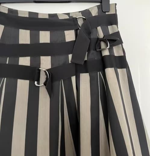 Erny van Reijmersdal gestreepte rok maat 44[v], Kleding | Dames, Zwart, Maat 42/44 (L), Ophalen of Verzenden, Zo goed als nieuw