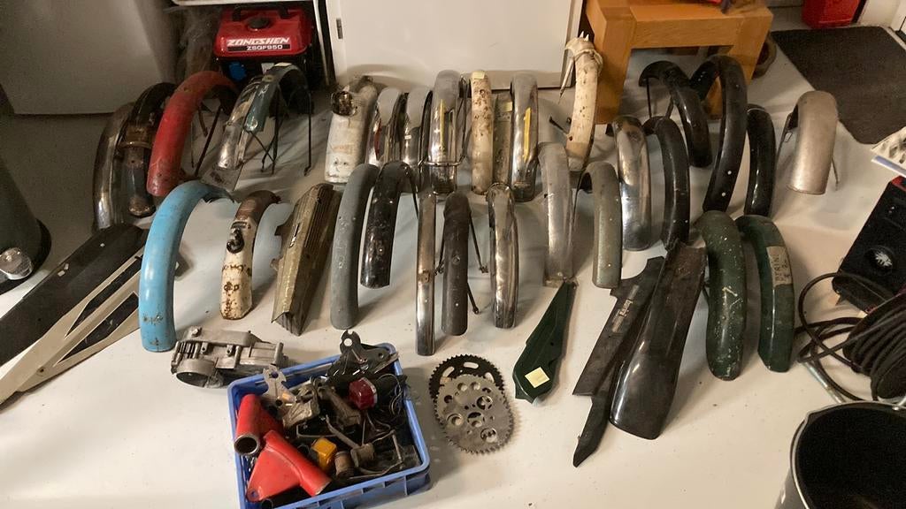 Partij onderdelen oldtimer brommers, Ophalen, Gebruikt, Overige typen, Overige merken