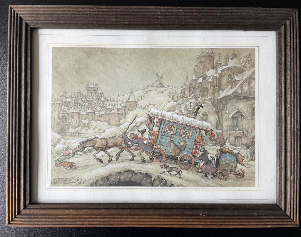 Anton Pieck prent ingelijst, Antiek en Kunst, Kunst | Schilderijen | Klassiek, Ophalen