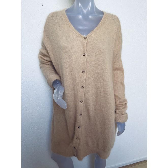 American Vintage beige angora mix vest - TU, Verzenden, Zo goed als nieuw, Beige