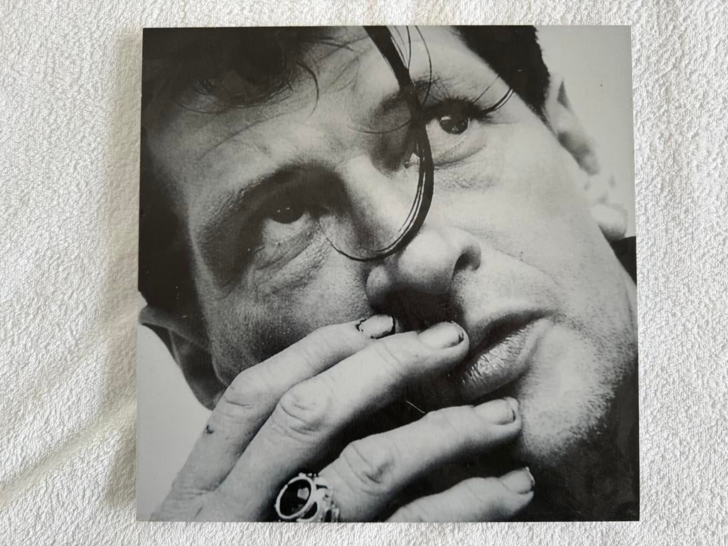 Dibond wanddecoratie – Herman Brood (zwart-wit portret), Huis en Inrichting, Minder dan 50 cm, Ophalen of Verzenden, Zo goed als nieuw