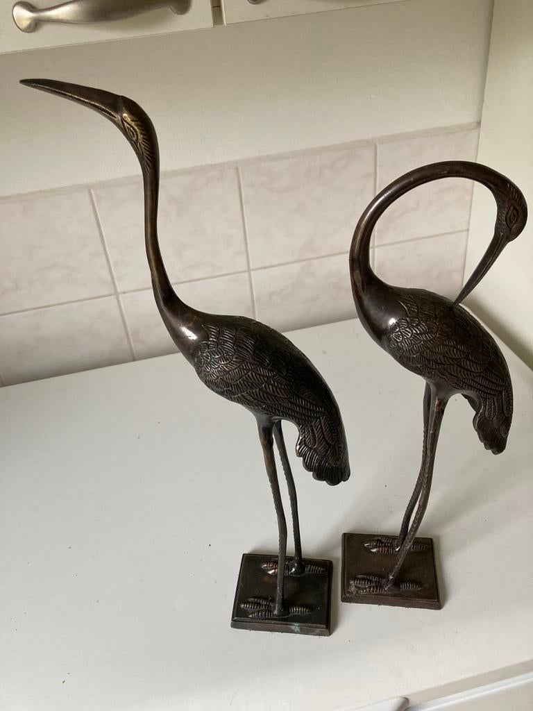 Mooie metalen ( koper ? ) vogels, Ophalen