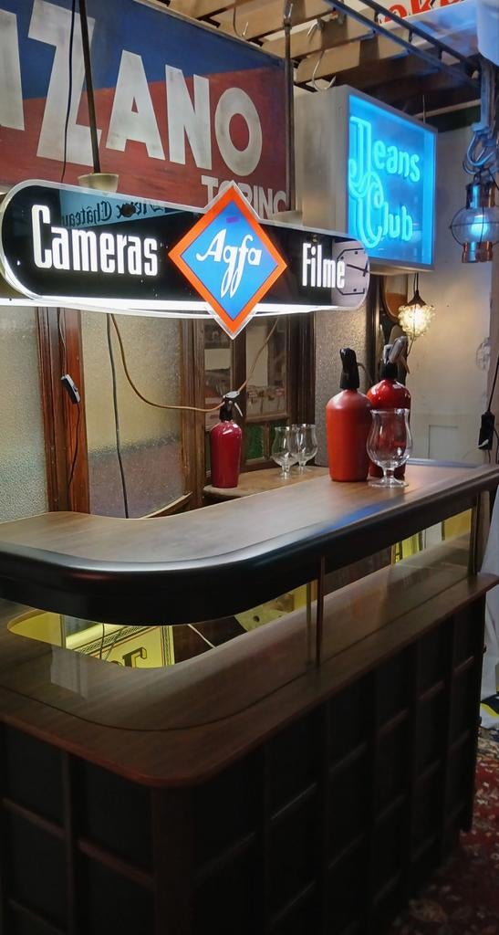 Vintage bar met verlichting., Ophalen, Gebruikt, Salvaged by max, Havenweg 6