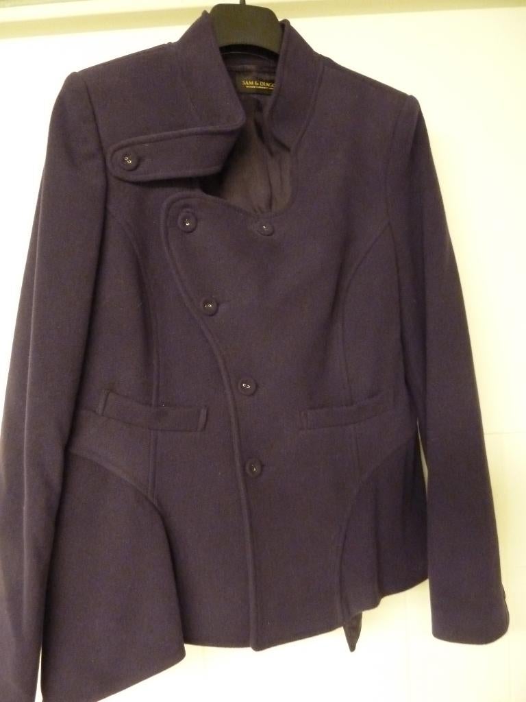 SAM & DIAGO MAAT 44-46 WOLLEN JAS PAARS, Kleding | Dames, SAM & DIAGO, Paars, Maat 42/44 (L), Nieuw