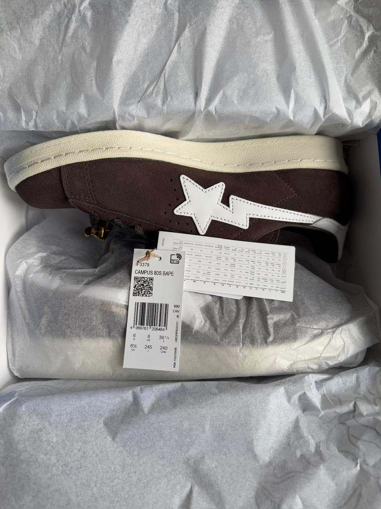 Adidas Campus 80’s Bape bruine sneakers, Kleding | Dames, Schoenen, Bruin, Nieuw, Ophalen of Verzenden, Sneakers of Gympen