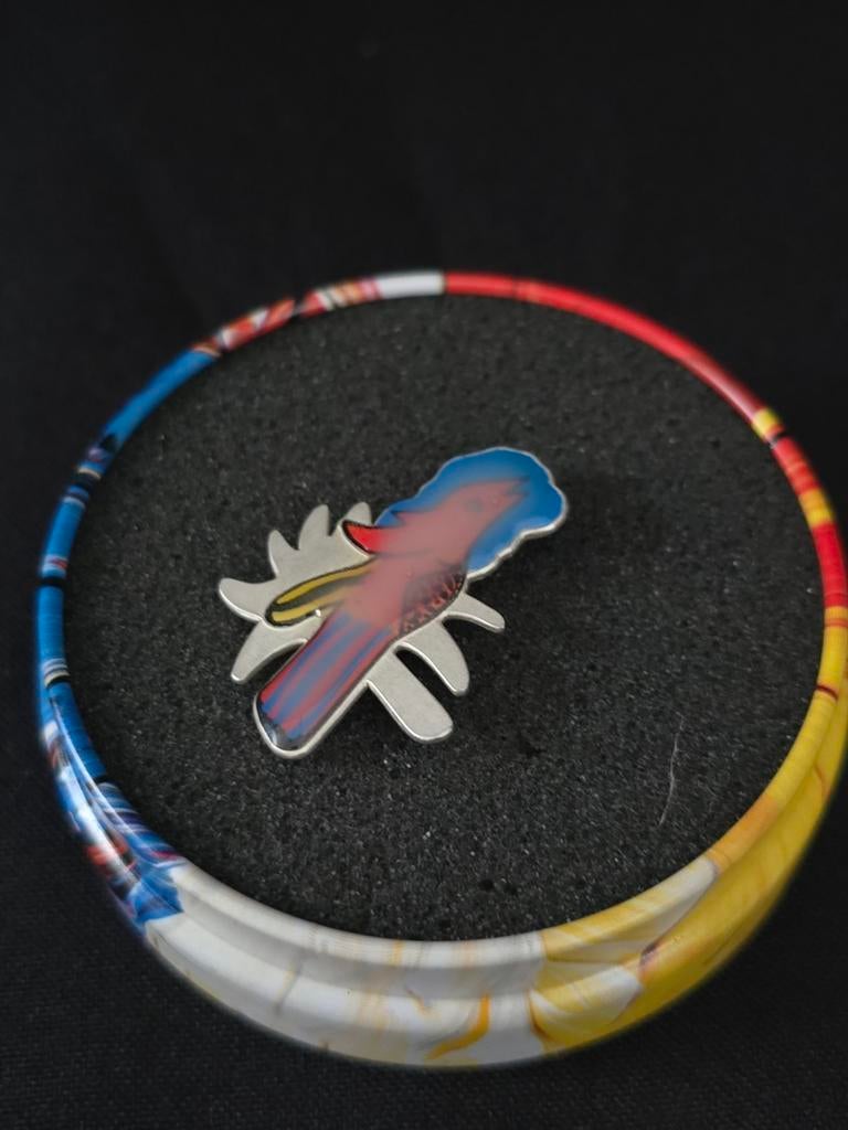 Mooie kunst broche, Corneille, zilver, gesigneerd Corneille, Sieraden, Tassen en Uiterlijk, Broches, Zo goed als nieuw, Zilver