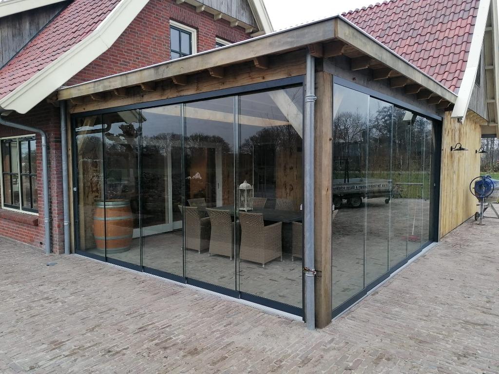 glazen wanden voor terrasoverkapping of veranda, Doe-het-zelf en Verbouw, Glas en Ramen, Nieuw, Glasplaat, 160 cm of meer, 160 cm of meer