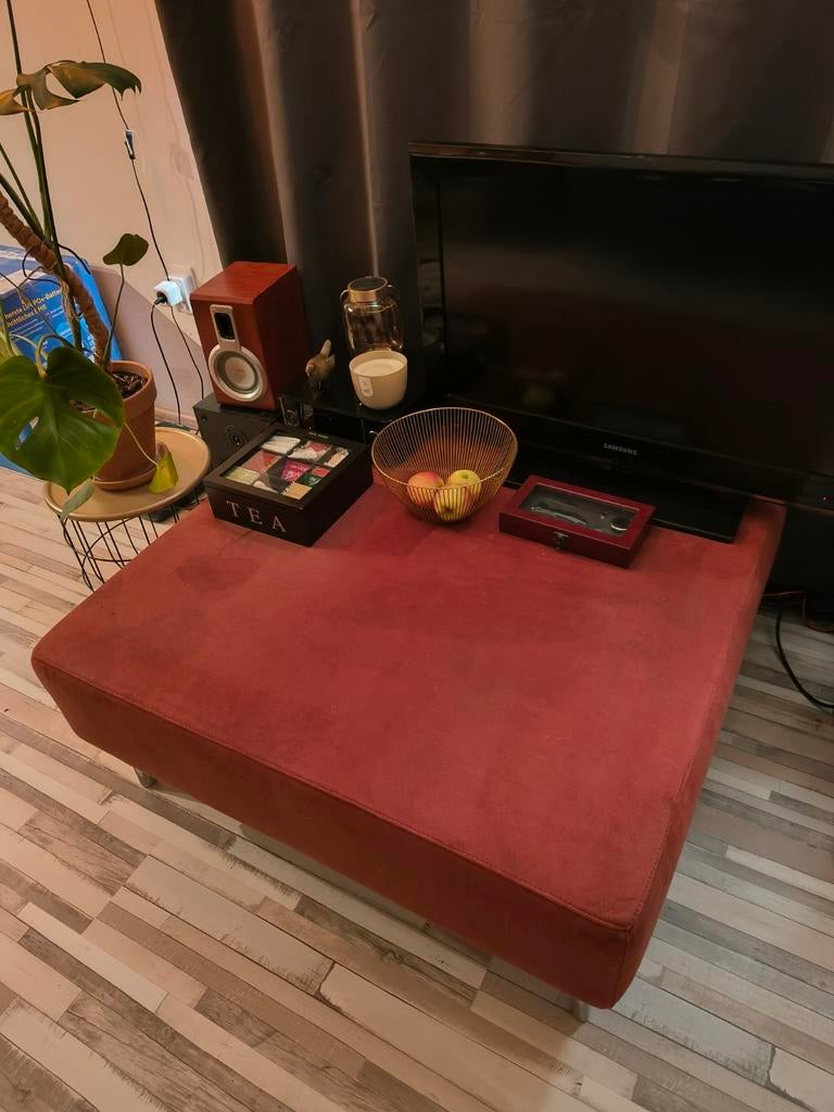 Hocker / voetenbank 100x100, Huis en Inrichting, Banken | Voetenbanken en Poefen, Gebruikt, 75 tot 100 cm, 75 tot 100 cm, Vierkant