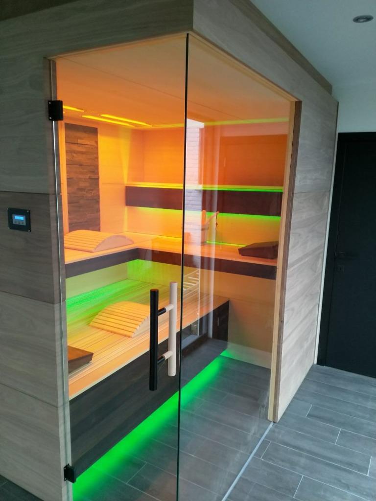 Luxe sauna showroom opruiming sauna en infrarood, Sport en Fitness, Sauna, Ophalen of Verzenden, Nieuw, Fins of Traditioneel, Complete sauna