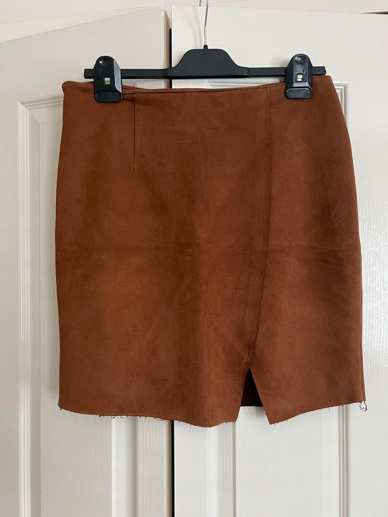 Bruin cognac kleurig rokje maat L, Kleding | Dames, Rokken, Maat 38/40 (M), Bruin, Ophalen of Verzenden, Zo goed als nieuw