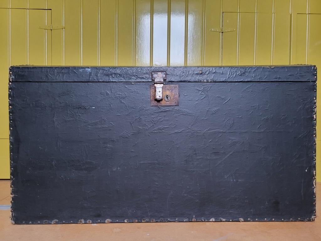 Oude Reiskoffer / Scheepskoffer met Originele Details, Huis en Inrichting, Gebruikt, 100 tot 150 cm, 50 tot 75 cm, 50 tot 75 cm