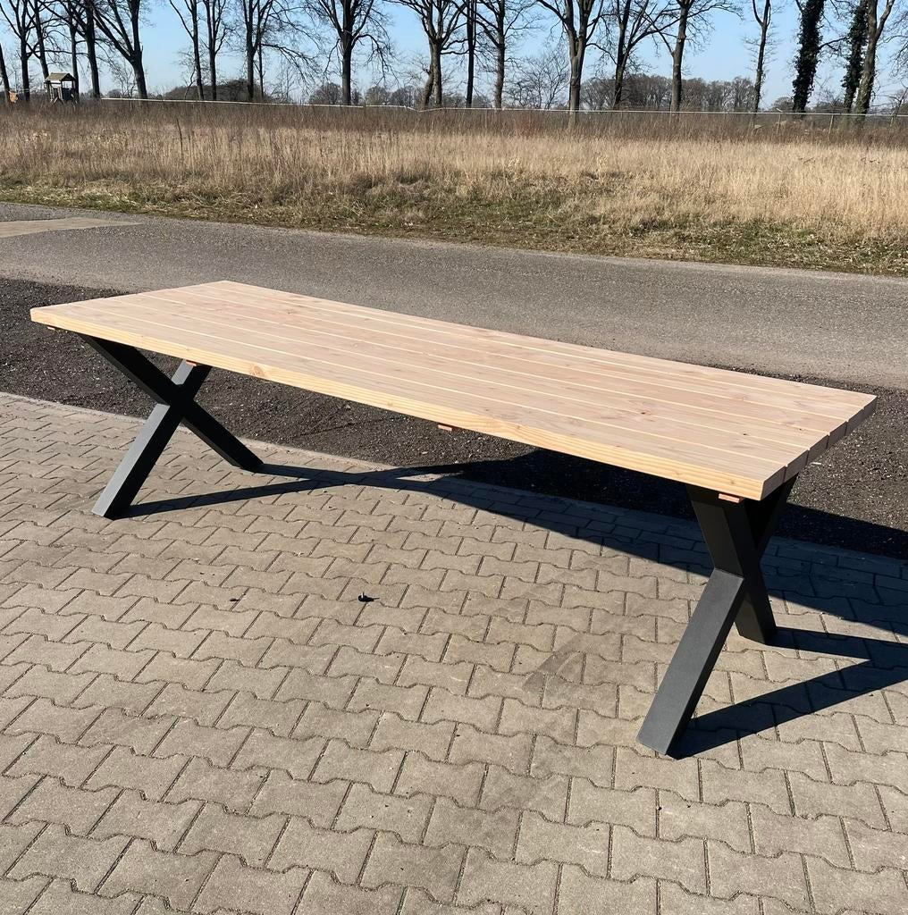 Massief Douglas Buitentafel - Tuintafels Op Maat -Alle Poten, Tuin en Terras, Tuintafels, Ophalen of Verzenden, Nieuw, Rechthoekig