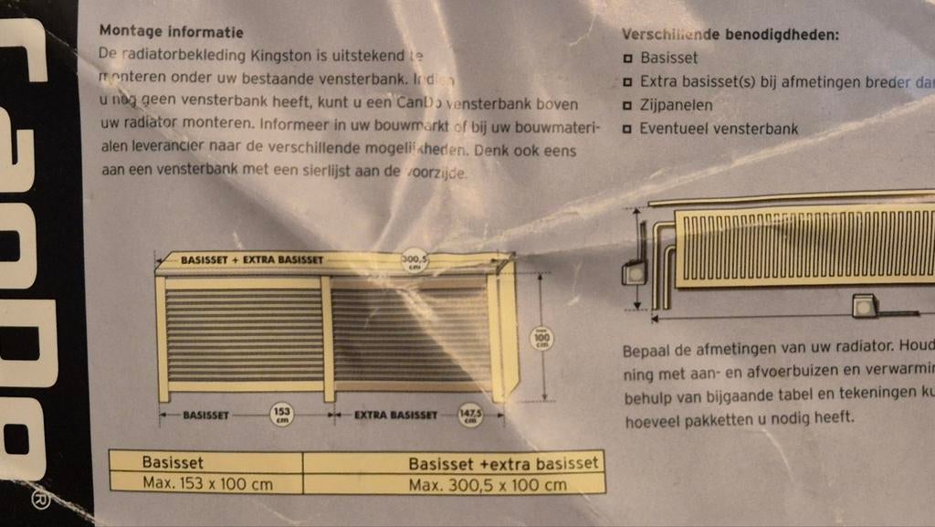 Radiator bekleding, Doe-het-zelf en Verbouw, Verwarming en Radiatoren, Ophalen, Zo goed als nieuw, Overige typen