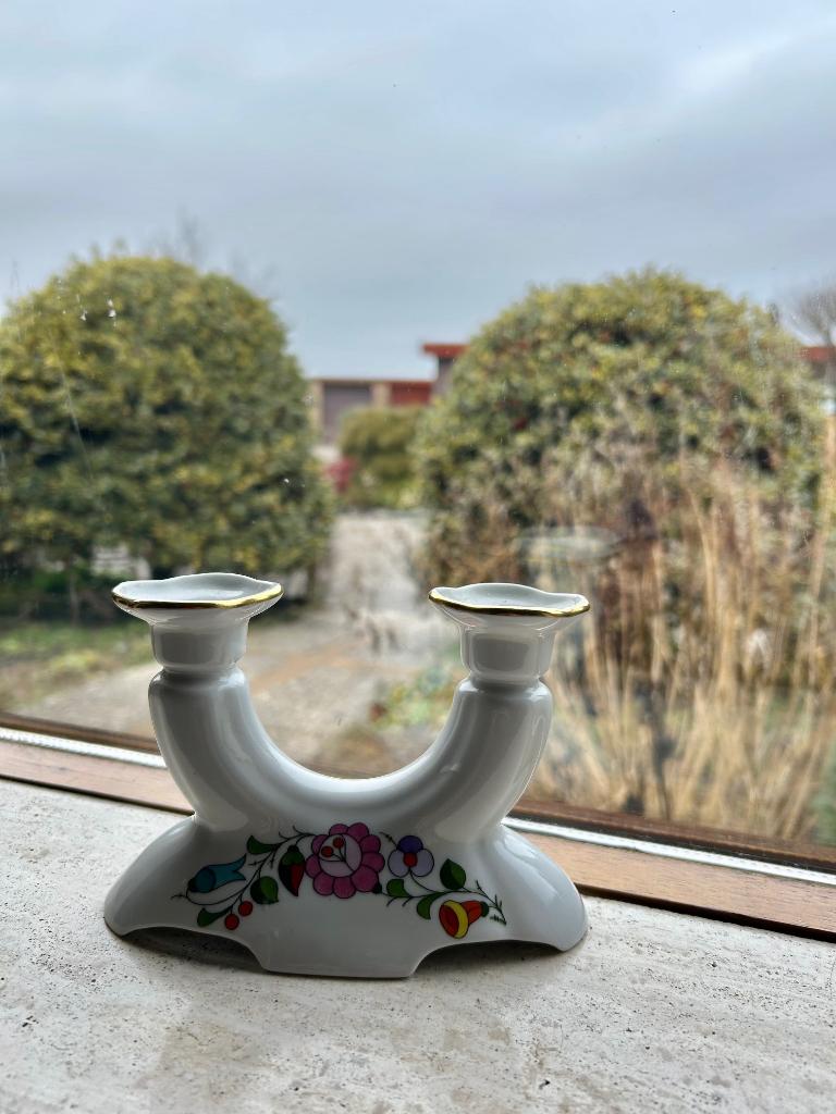 Kandelaar art deco Hongaars, Ophalen of Verzenden, Keramiek of Aardewerk