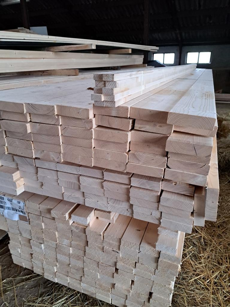 Cls 38 x 89 a € 1..99per meter, Ophalen of Verzenden, Zo goed als nieuw, Balk, Vuren