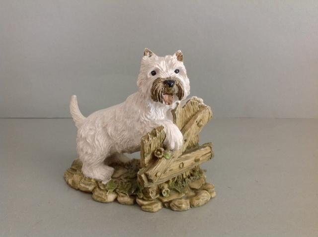 Hond op plateau West Highland White Terriër, Ophalen of Verzenden, Zo goed als nieuw, Dier